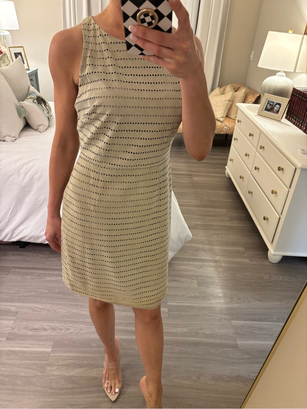 🌿 Elements by Vakko Genuine Suede Laser-Cut Sheath Dress